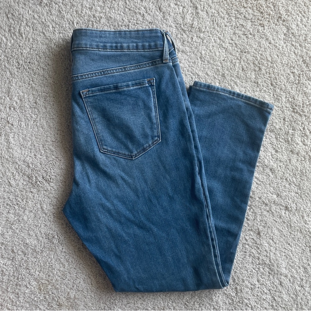 Mid-Rise Straight Jeans